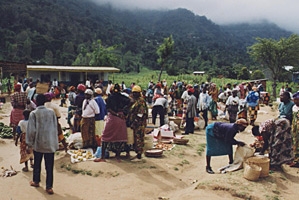 Marknaden i byn Chome